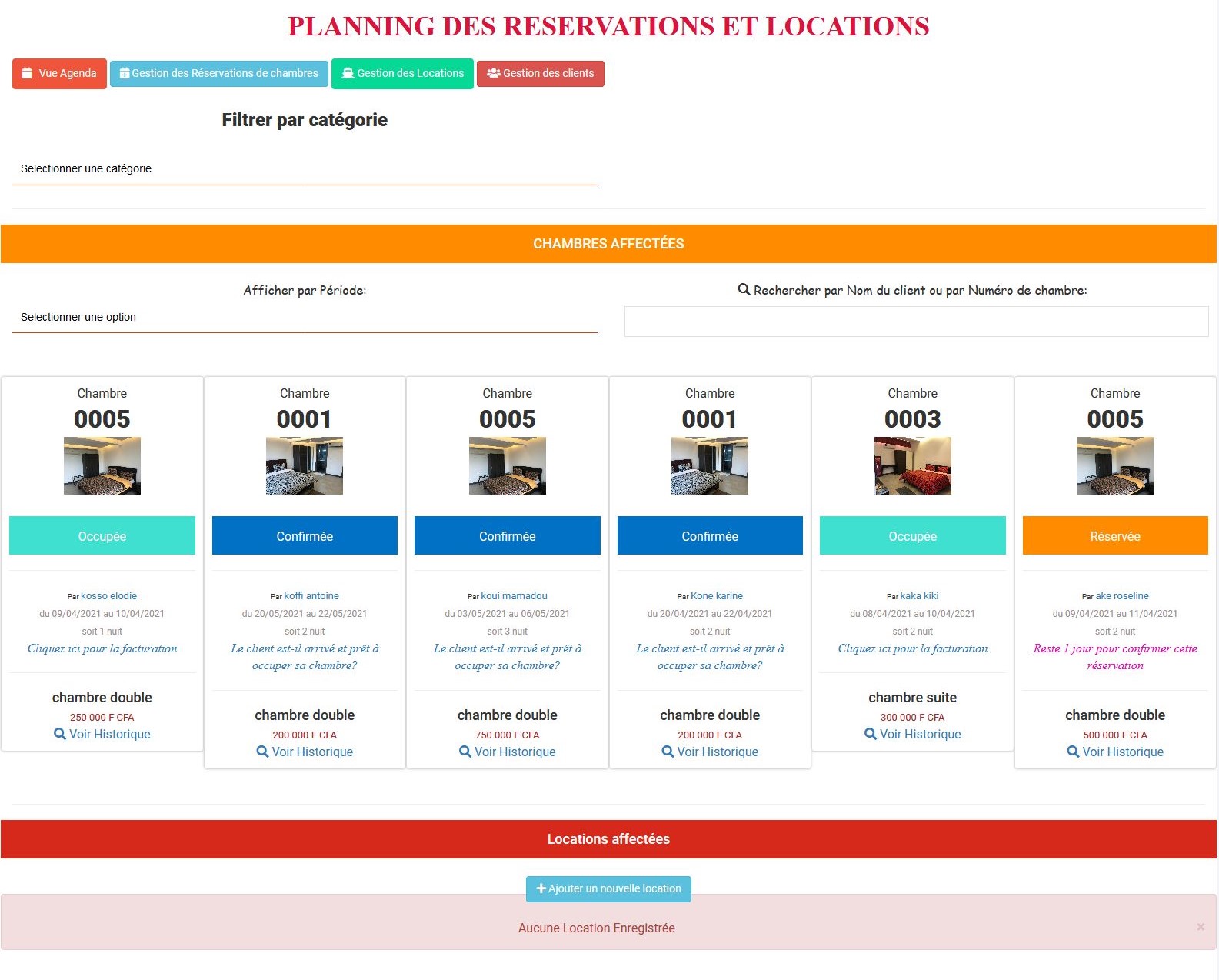 APPLICATION DE GESTION POUR COMPLEXE HOTELIER ET RESIDENCE PRIVEE-panel consulting